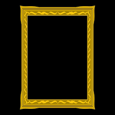 Decorative frame with floral ornament. Gold Frame Design With Fancy Decoration Background Line Card Png And Vector With Transparent Background For Free Download