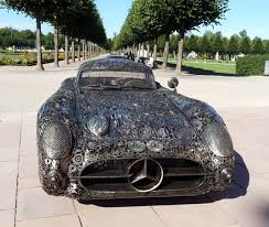 10 000 Pieces Of Scrap Metal 3 German Friends Amazing Scrap Metal Mercedes 300slr Art Car Scrap Car Car Art Super Cars