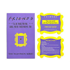 It's like the trivia that plays before the movie starts at the theater, but waaaaaaay longer. Friends Tv Show Merchandise Trivia Quiz Game With 100 Questions For Friends Fans By Brj Shop Online For Toys In Fiji