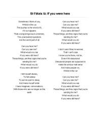 La chanson fait écho à la disparition des deux parents de la chanteuse. Si T Etais La By Stephanie Estep Teachers Pay Teachers