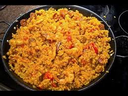 Recette Riz Aux Poulet Et Poivrons Facons Paella Avec Chorizzo Youtube Recette Riz Poulet Recette Riz Plat