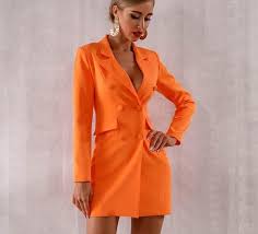 Orange Blazer Dress Blazer Dress Orange Blazer Blazer Mini Dress