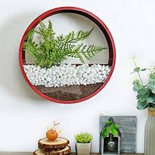 Add to favorites edith design modern indoor outdoor concrete wall planter. Ecosides Wall Planters Round Iron Flower Pots Hanging Pots Modern Wall Vase Hanging Vase Flower Vase With Simple Design Of Wall Hanging Glass Vase Overpot Home Decor For Indoor Outdoor Garden Room