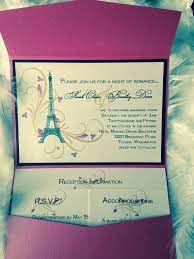Paris Themed Pocket Wedding Invitation Suite Pocket Wedding Invitations Paris Theme Wedding Paris Theme