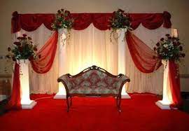 Pin By Ashley Firsch On Ideas For Vow Renewal Wedding Backdrop Decorations Wedding Stage Decorations Red Wedding Decorations