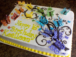Learn to decorate locally from the experts! Rainbow Butterflies Birthday Cakes Butterfly Birthday Cakes Birthday Sheet Cakes Butterfly Cakes