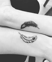 Creative Yin And Yang Feathers Tattoo Design Couple Tattoos Unique Best Friend Tattoos Cute Best Friend Tattoos