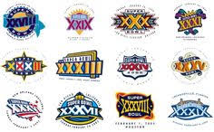 Winning teams are awarded with the vince lombardi trophy, named after the eponymous coach who won the first two super bowl games. 45 Super Bowl Logos Ideas Super Bowl Superbowl Logo Super