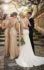 Modern Classic Wedding Dress By Backless Wedding Metallic Bridesmaid Dresses Gold Bridesmaid Dresses