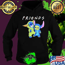 Friends Stitch And Baby Yoda Shirt Hoodie Sweater Long Sleeve And Tank Top