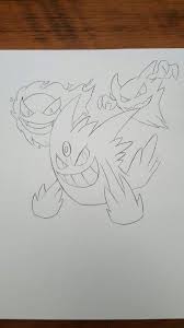 If the 'download' 'print' buttons don't work, reload this page by f5 or command+r. Gastly Haunter And Mega Gengar Sketch Pokemon Amino