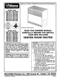 A quiz by kibler hvac. Williams 3501922a Instruction Manual Manualzz