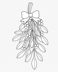 10 new mistletoe coloring pages for kids. Mistletoe Clipart Sketches Christmas Mistletoe Coloring Pages Hd Png Download Kindpng