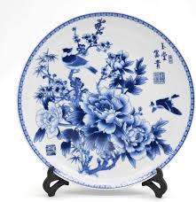 Search for blue floral pattern china plate in these categories. Amazon Com Chinese Blue White Porcelain Plate Of 10 Oriental Floral Pattern Ceramic Craft For Decorative Ornaments Flower And Magpie Home Kitchen