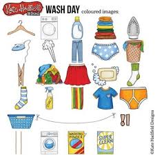 Black And White Outline Washing Hands Clipart Laundry Chores Clip Art Wash Day Clip Art Art Bundle Hand Painted Artwork