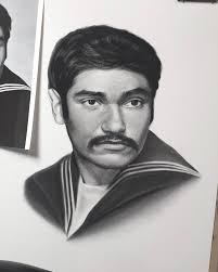 I've been picking away at this for a couple months. Its an old Navy photo  of my co-artist's dad. Got a nice antique frame I'm going to throw it in.  🫡 Thanks