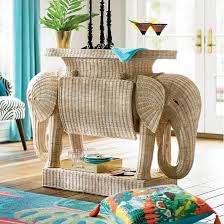Omg I Want This Iris Apfel Rattan Elephant Console Table Iris Apfel Rattan Decor