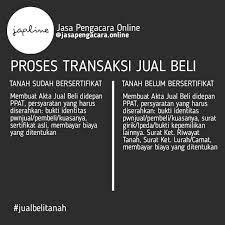 Purwadi tempat / tanggal lahir : Proses Transaksi Jual Beli Tanah Jasa Pengacara Online