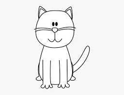 A cartoon cat art i made. Kitten Clipart Black And White Cat Cartoon Black And White Png Image Transparent Png Free Download On Seekpng