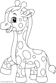 They are free and easy to print. Cartoon Baby Giraffe Coloring Page Coloringall
