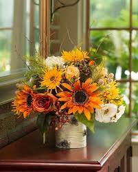 Autumn Sunrisesilk Flower Centerpiece Fall Flower Arrangements Silk Flower Centerpieces Artificial Flower Arrangements