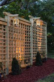 How to make a wooden garden screen. Diy Garden Trellis Lanterns Solar Light Trellis Free How To Plans Privacy