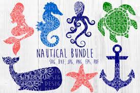 Download Free Svg Nautical Sea Animal Mandala Bundle Mermaid Whale Turtle Starfish Mermaid Svg Mandala Turtle Mandala