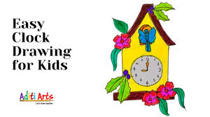 One point is given for each of the following responses: How To Draw A Clock Clock Drawing For Kids Easy Clock Drawing Wall Clock Drawing Youtube