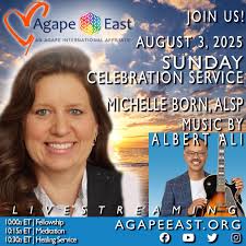 Agape East News & 6-22-25 Sunday Celebration Invitation with Victoria  Thomas and Music by Albert Ali!💜 -agapeeast.org/news JOIN US LIVE SUNDAY!  #LIVESTREAM at AgapeEast.org #agapelove #onlyhere4God #meditation  #newthought #WelcometoAgape ...