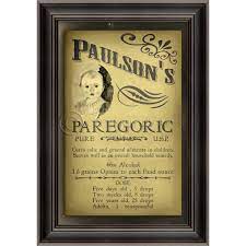 Paulson S Paregoric Framed Print Vintage Ads And Medicine Poster Framed Prints Vintage Ads Framed Wall Art Sets