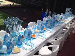 Disney Frozen Party Table Set Up Idea Frozen Party Table Disney Frozen Party Frozen Party