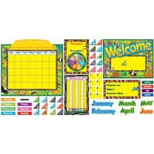Amazon Com Jungle Fun Calendar Bulletin Board Sets Bbs No T 8222 Office Products 10 20 Cool Calendars Bulletin Board Sets Teacher Supplies