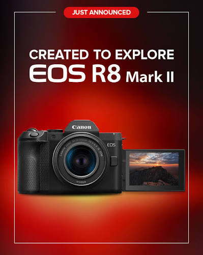 Introducing the Canon EOS R8 Mark II! A compact and lightweight full-frame camera that packs advanced, high-end performance and in-body image stabilization into a highly portable design. 📷 ⭐ The lightest full-frame