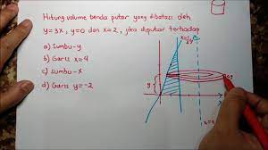 Pada dasarnya, untuk menghitung volume benda putar itu baik pada sumbu x maupun sumbu y sama saja. Review Volume Benda Putar Youtube