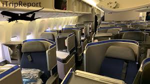 That's business class seating but economy service. United Airlines 777 200er Polaris Business Class Youtube