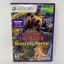 Cabela S Big Game Hunter Hunting Party For The Xbox 360 Kinect Used Complete W Manual The Case Has Some Dings On The Front Back Xbox Cabela S Big Game