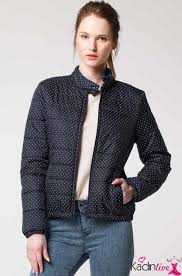 Defacto Kadin Puantiyeli Mont Modelleri Kadinlive Com Moda Stilleri Mont Kadin