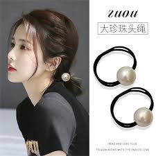 AliExpress Simple Pearl Elastic Hair Ties Ponytail Hair Rope for Women Girl Wedding Party Sweet Headwear Hair