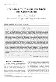 First, the digestive system breaks food down into useful nutrients, a process called. Pdf The Digestive System Challenges And Opportunities