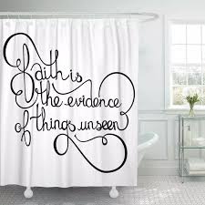 Choose from a number of great designs or create your own! Fabric Shower Curtain With Hooks Christian Inspirational Quote Saying Faith Is The Evidence Of Things Unseen Bible Cross Shower Curtains Aliexpress