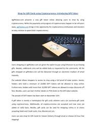 For card applications online, you can retrieve your instant card number online immediately following application approval or via a link provided in your please note: Shop For Gift Cards Using Cryptocurrency Introducing Gift Token Flip Ebook Pages 1 2 Anyflip Anyflip