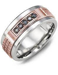 Men S Large Black Diamond Wedding Ring Black Diamond Wedding Rings Mens Wedding Rings Gold Wedding Rings