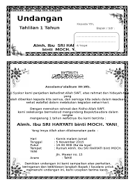 Surat Undangan Tahlil 1tahun By Dete Kembali M 6988 Microsoft Word 2007 Microsoft Word 2010 Microsoft Office Word