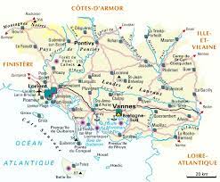 Carte des travaux routiers départemen­taux. Carte Departement Morbihan Departement Morbihan Et Codes Postaux Morbihan