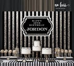 Black And Silver Party Decorations Ideas Silver And Black Backdrop Adults Party Banner Poster Etsy Birthday Backdrop Black Party Decorations Party Banner