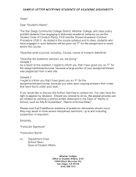 College appeal letter application letter example. Sample Letter Notifying Students Of Academic Dishonesty