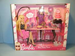 2009 Barbie Glam Dining Room Playset N6498 Barbie Doll House Playset Barbie