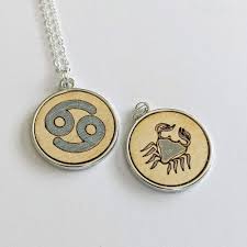 Create custom charms from a range of metals and frames that make a stellar zodiac jewelry statement. Amazon Com Cancer Zodiac Necklace Astrology Sign Wooden Pendant Handmade