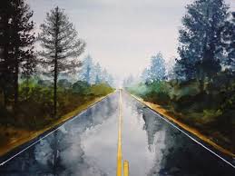 Pintura De Paisagens Com Neblina Curso De Desenho Eu Que Desenhei