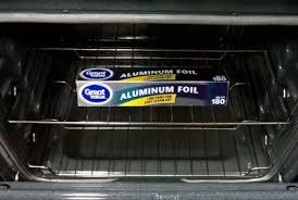 Remove the wire oven racks and set them aside. How To Remove Melted Aluminum Foil From The Oven How To Clean Stuff Net